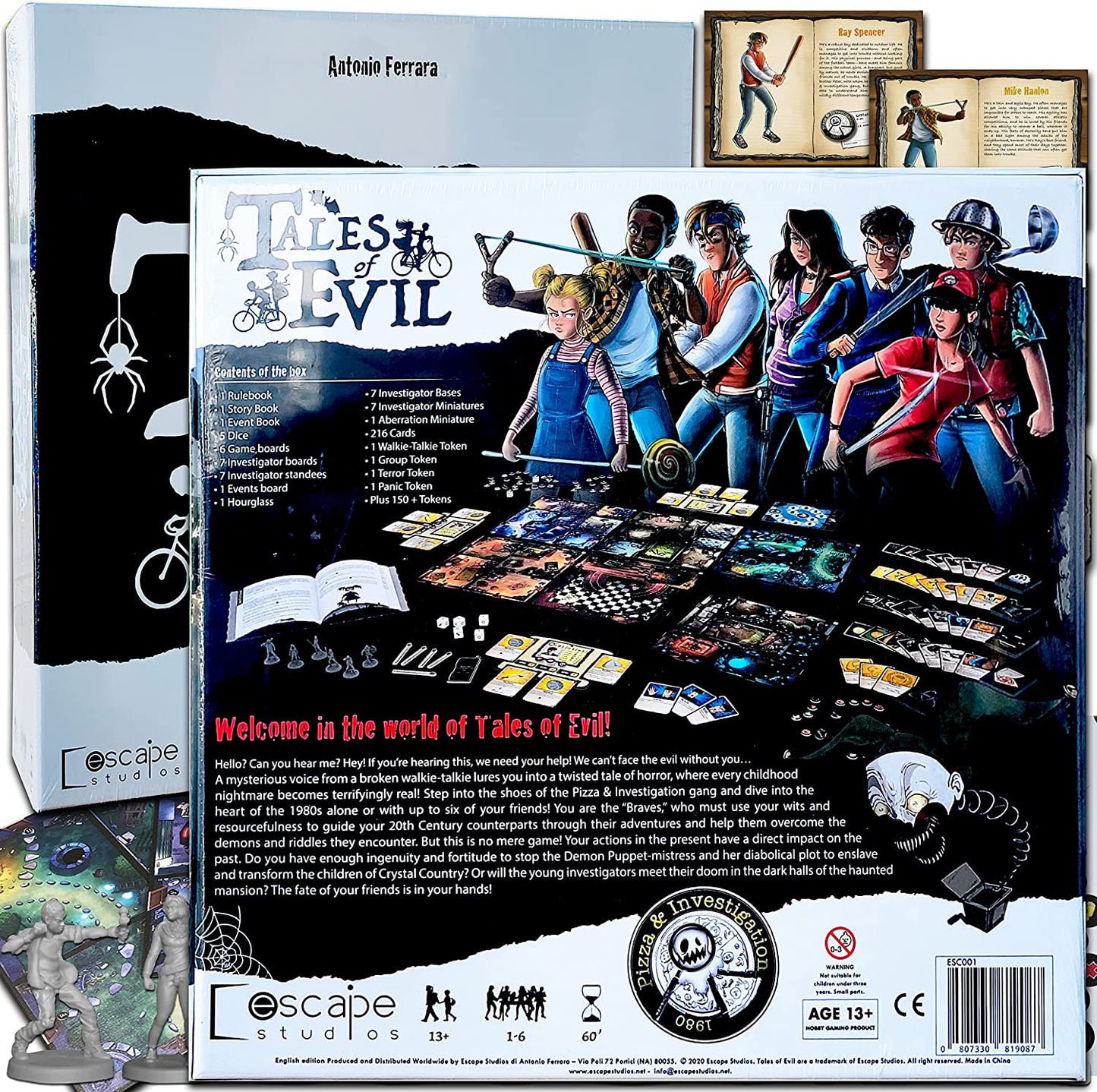 Horror and Mystery Board Game "Tales of Evil in: The Mystery of The Demon Puppet-Mistress" Bundle with Random Drawstring Bag