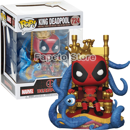 Pop Deluxe Marvel Heroes King Deadpool On Throne Px Vin Fig