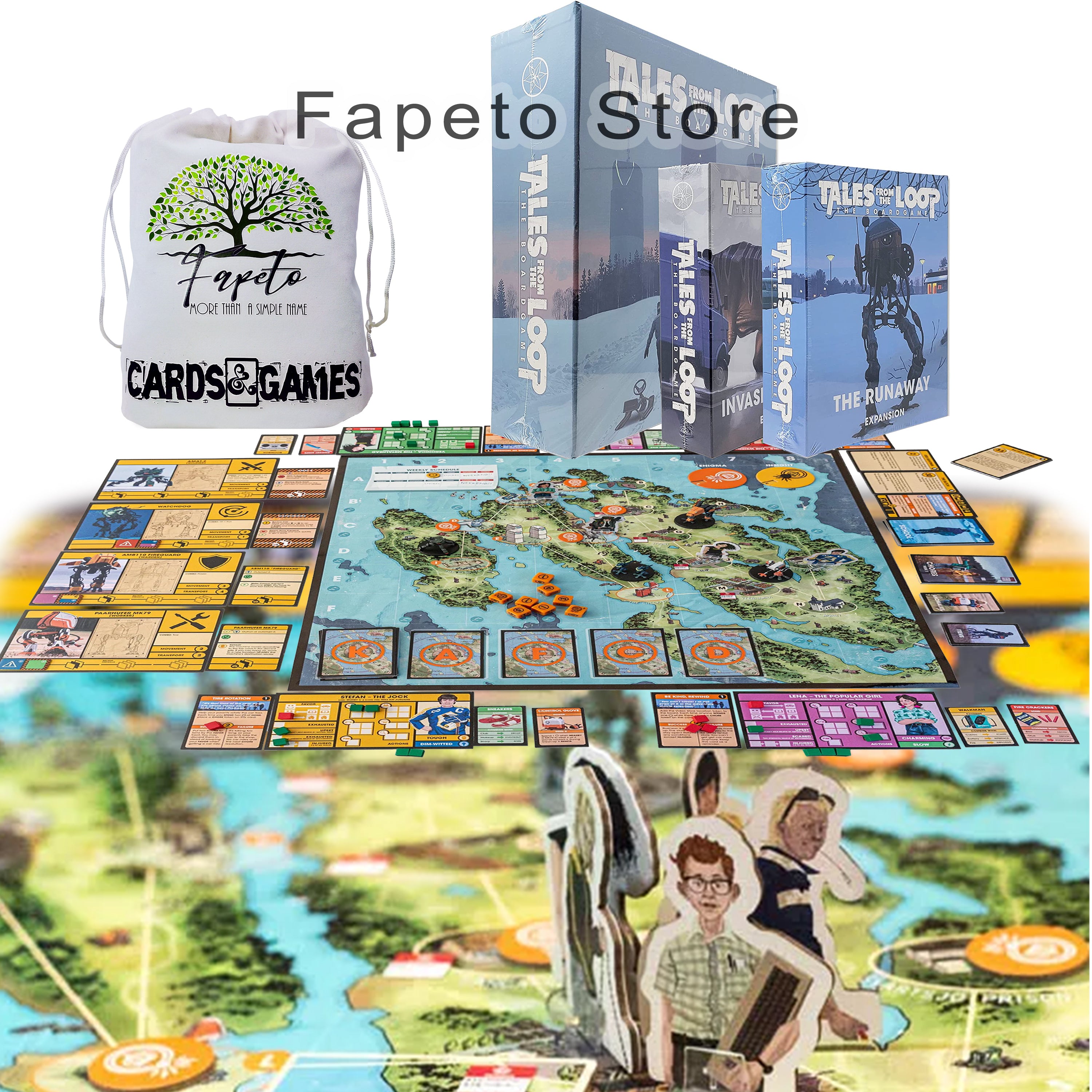 Cooperative Game Tales from The Loop Base and Expansions: Invasive Species  Scenario & The Runaway Scenario Pack COMPATIBLES with Tales from The Loop 