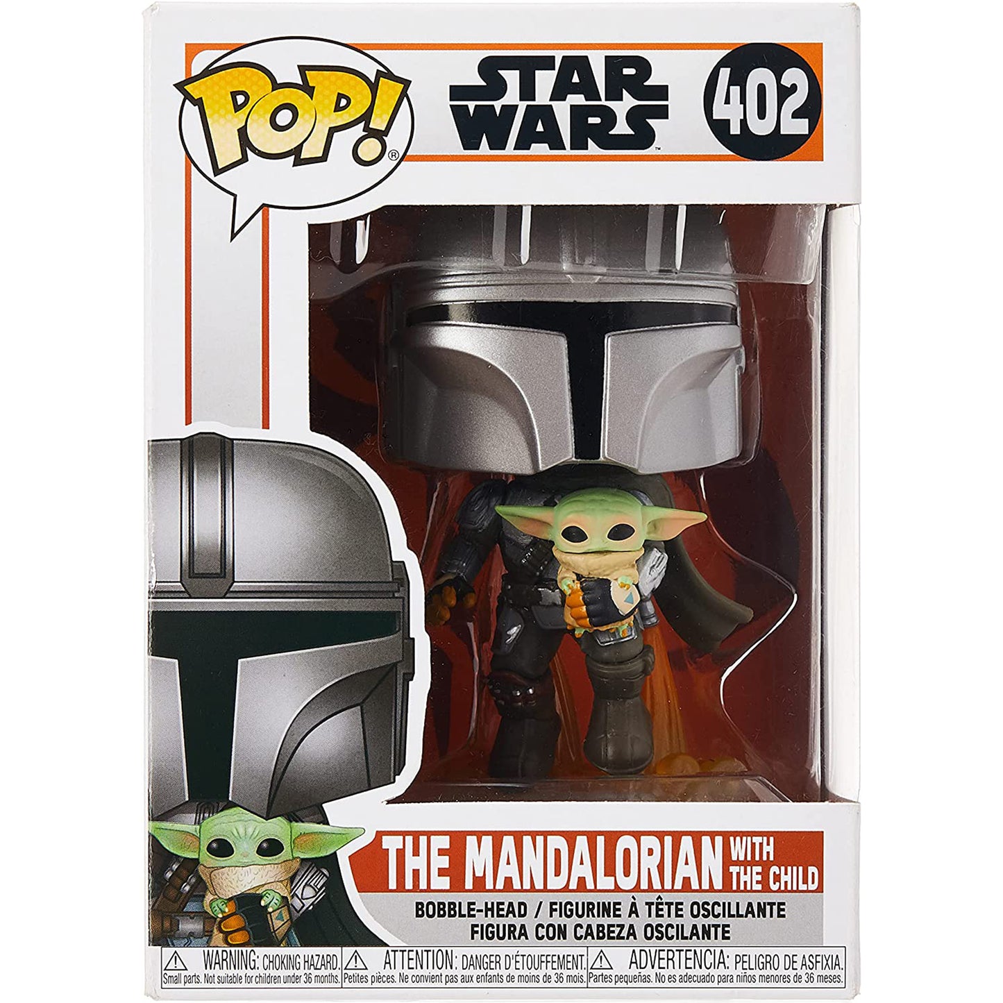 Star Wars: The Mandalorian - Mandalorian Flying with The Child Grey