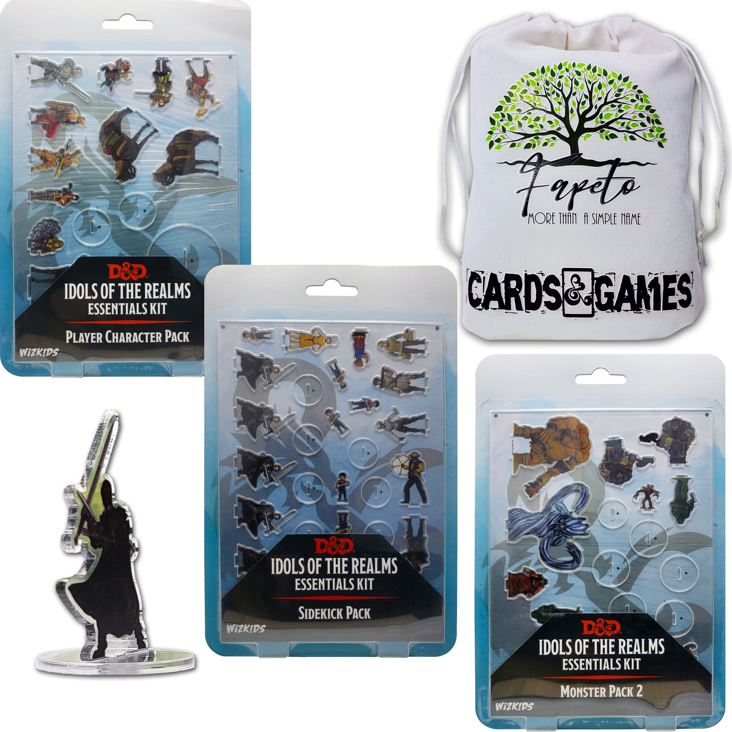 Huge Assortment of 2D Miniatures| COMPATIBLES With D& Dragons, RPG, Tabletop Games Bundle with Fapeto More Than A Simple Name Drawstring Bag