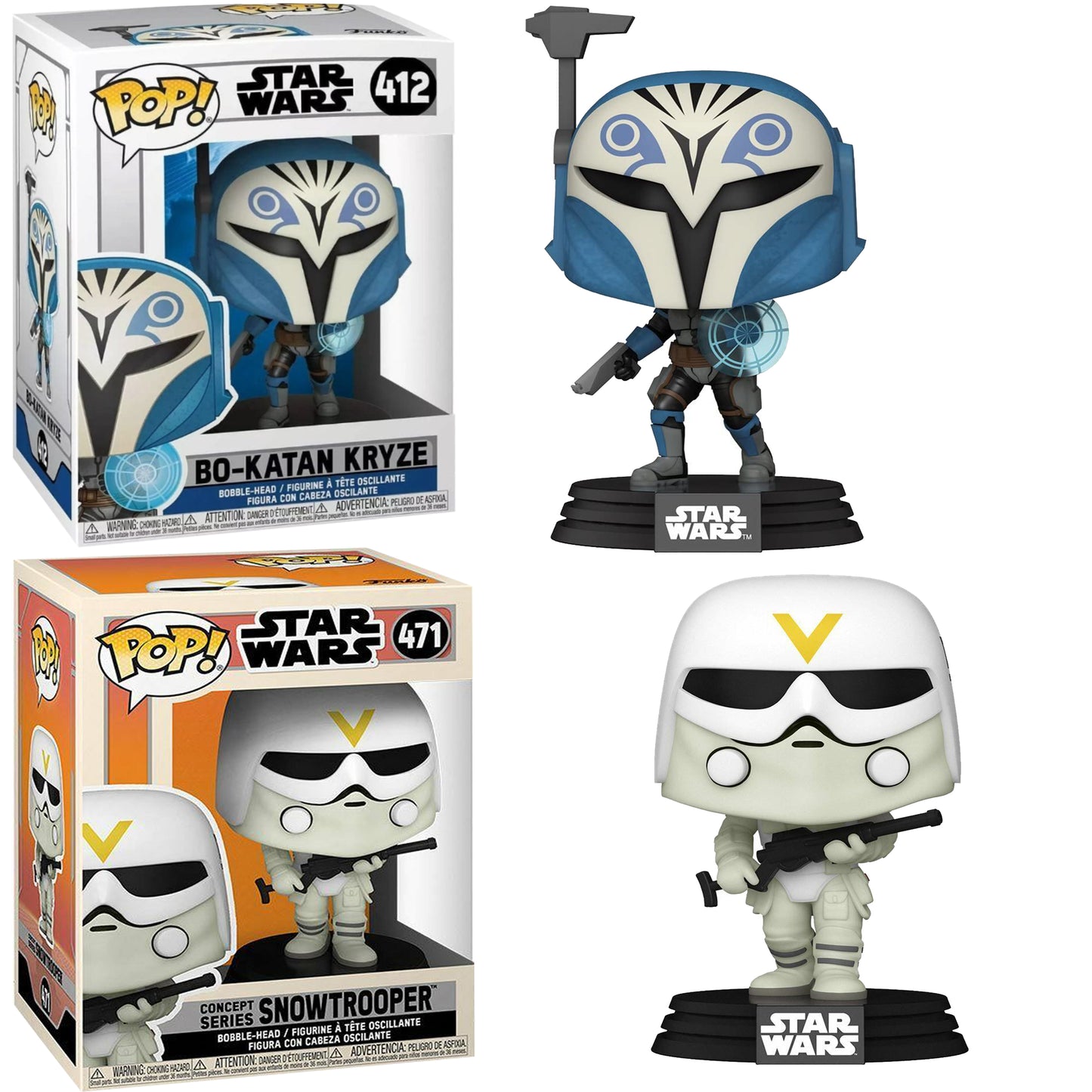 Set of STAR WARS Collectible Funko Pop! Vinyl Figure