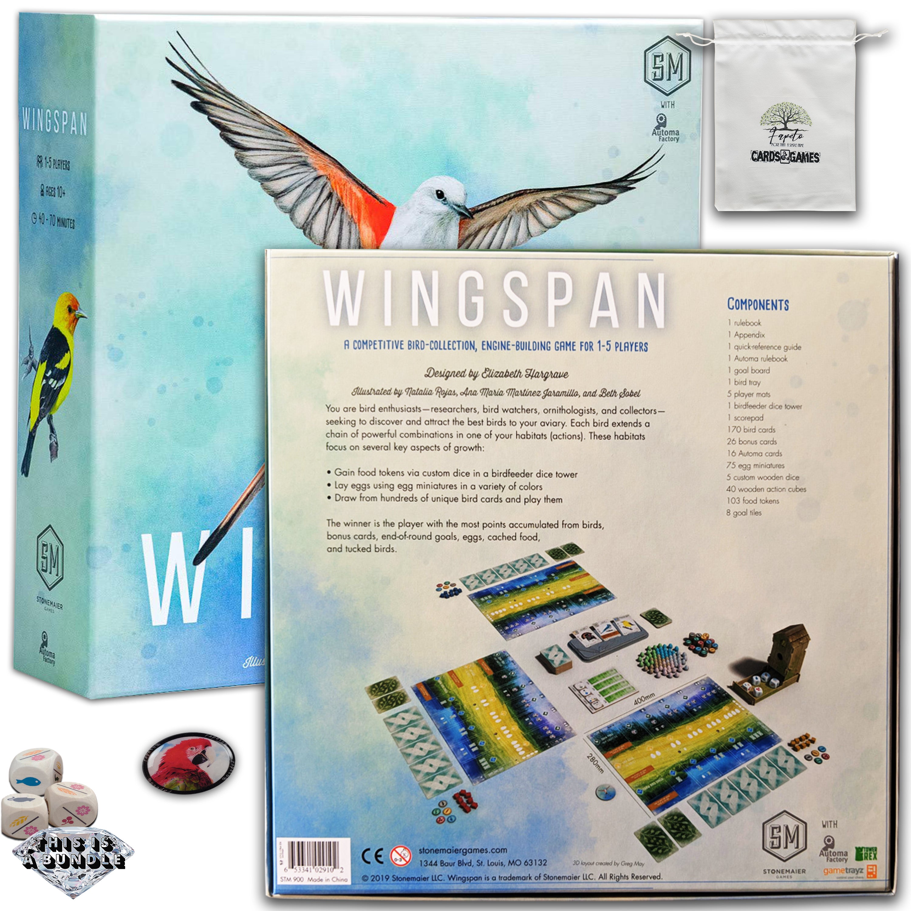 Wingspan Board Game - A Bird-Collection, Engine-Building outlet STONEMAIER Game for 1-5