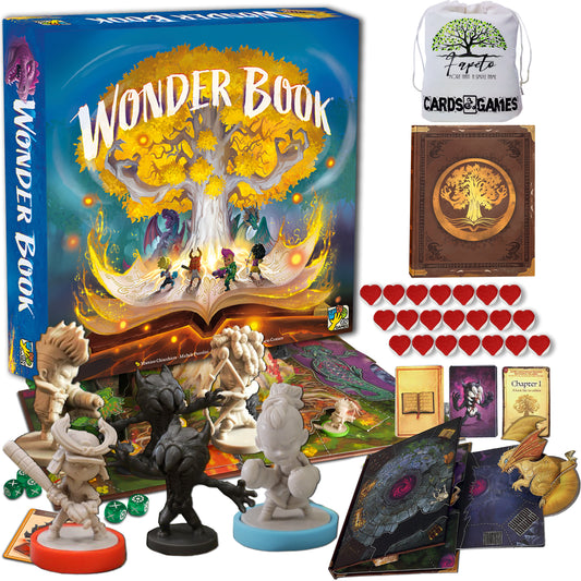 Cooperative Campaing StoryBook of The world of Oniria Board Game Bundle With Random Color Drawstring Bag Plus 21 Hearts COMPATIBLES Upgraded Tokens